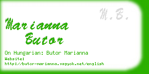 marianna butor business card